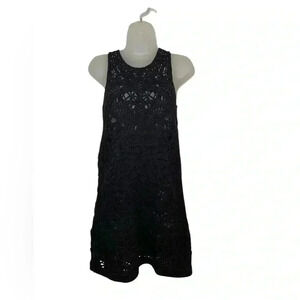 Re:Named Black Crochet 100% Cotton Dress Size Small